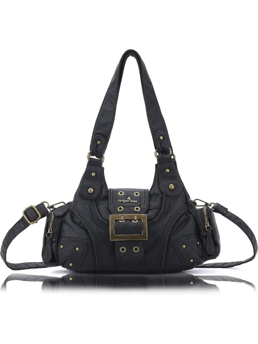 Stylish Vegan Leather Hobo Purse for Women, Vintage Multi-Pocket Crossbody Tote